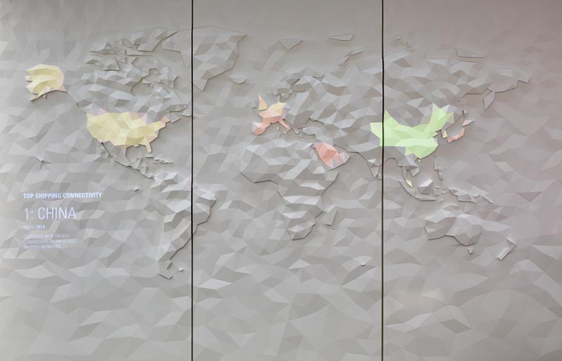 The Living Atlas A Sculptural Interactive Mural In Corian