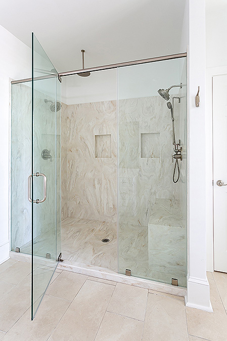 Modern bathroom with vessel sink
